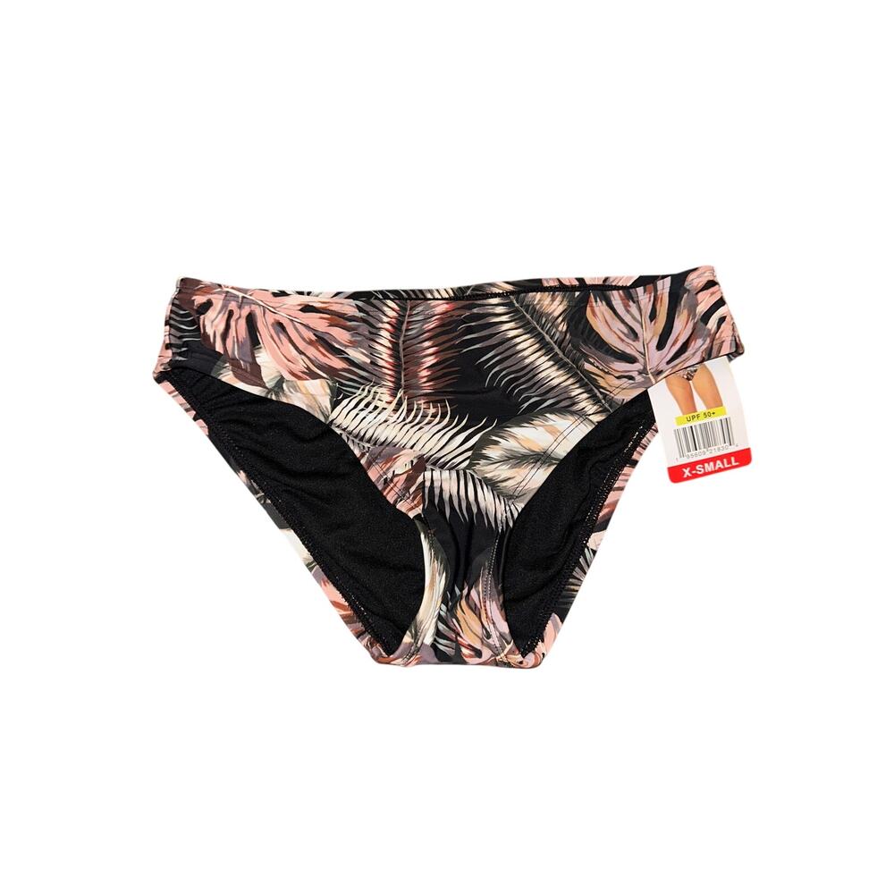 NWT Hurley Tropical Palm Print Bikini Bottom UPF 50+ XS